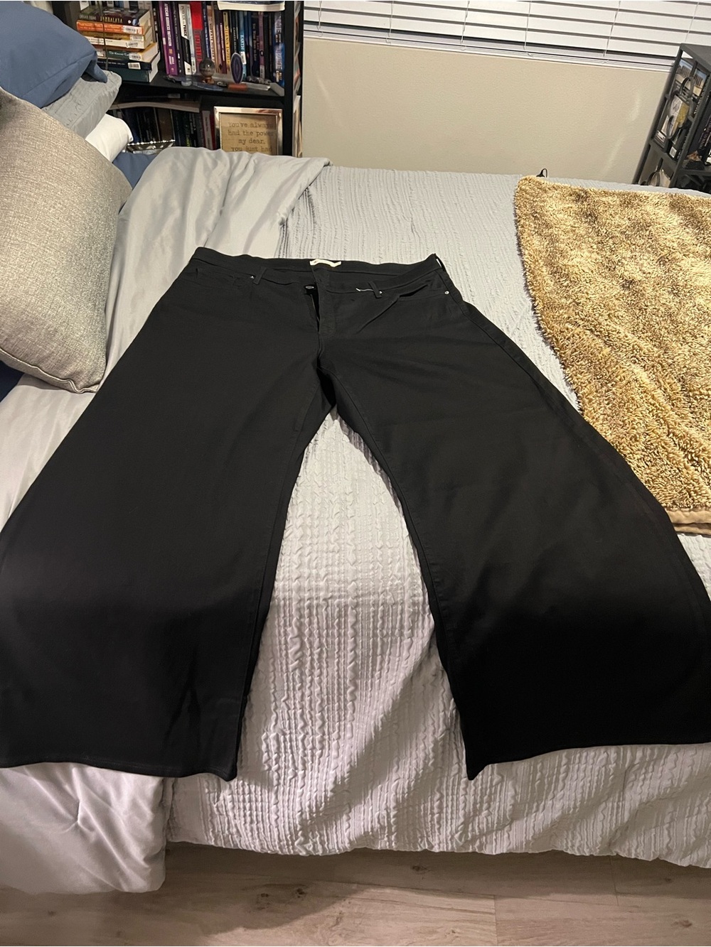 Levi's Black Wide Leg Flare Jeans